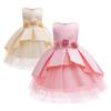 3D Embroidered Mesh Flower Girl Princess Fishtail Dress