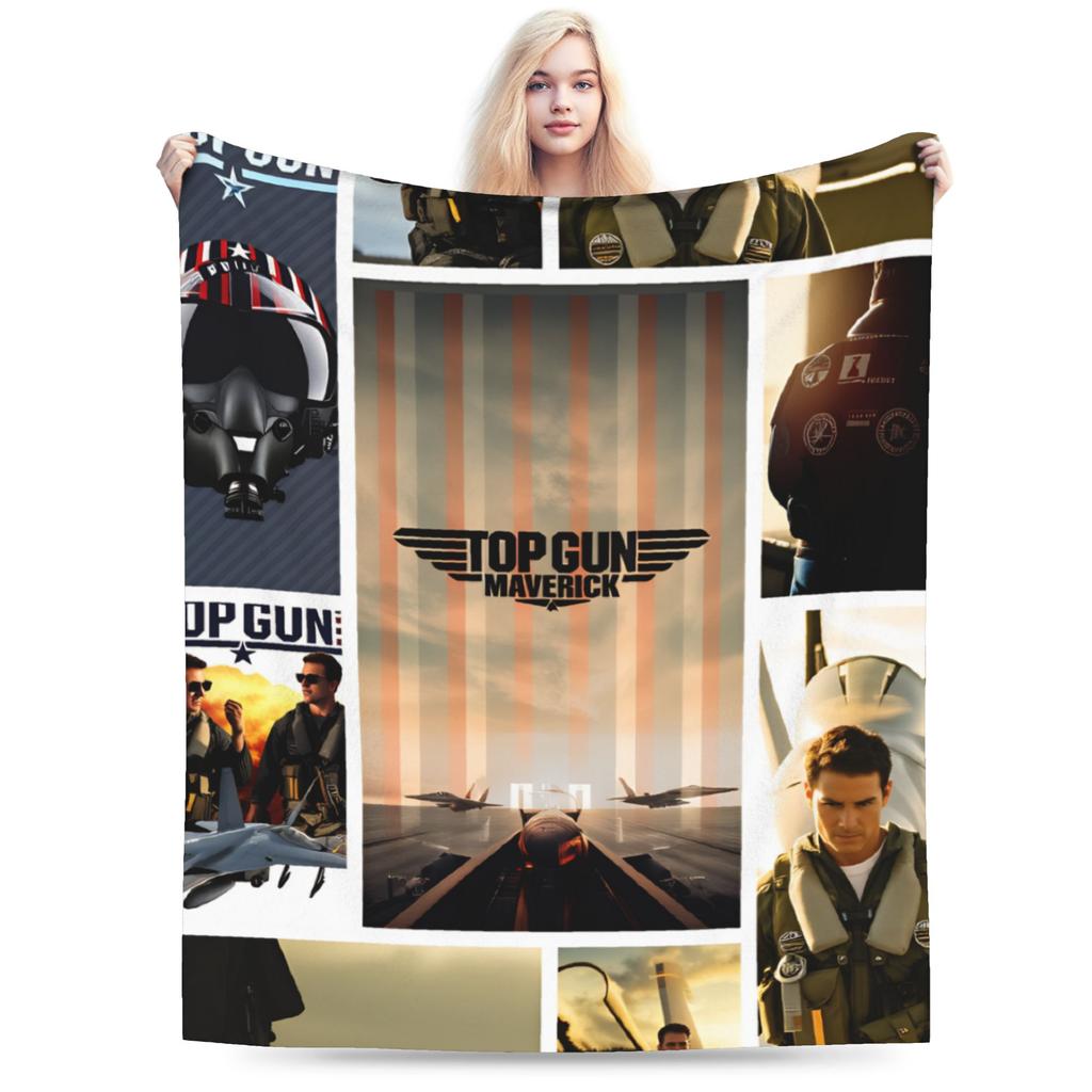 Top Gun Sign Tom Cruise Fighter Blankets Quality Super Warm Throw Blanket Winter Girls Boys Outdoor Pattern Bedspread