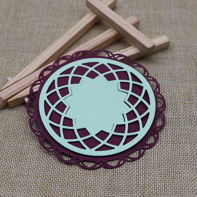 Кружевная круглая рамка футбольный мяч металлические штампы для DIY скрапбукинг альбом бумажная открытка обложка ремесло