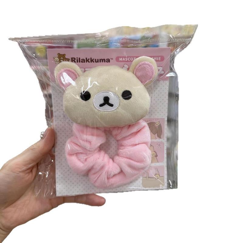 Милая мультяшная плюшевая резинка для волос Rilakkuma - Аксессуар для хвоста и пучка для девочек