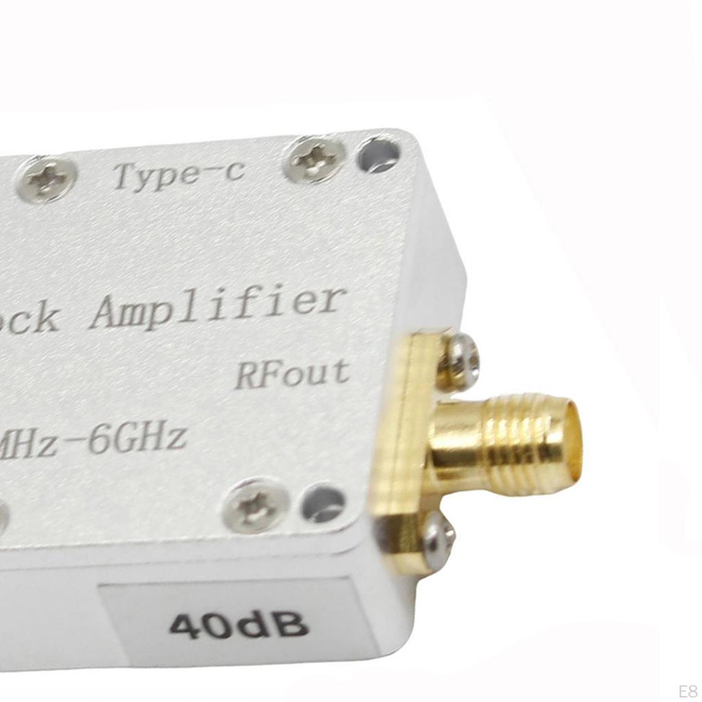 10M-6GHz RF Amplifier with Indicator Aluminum Alloy High Flatness GAIN