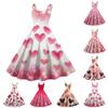 Women's Fashion Valentine's Day Printed Sexy Strapless Gothic Cocktail Dress Punk, Vintage Dress.
