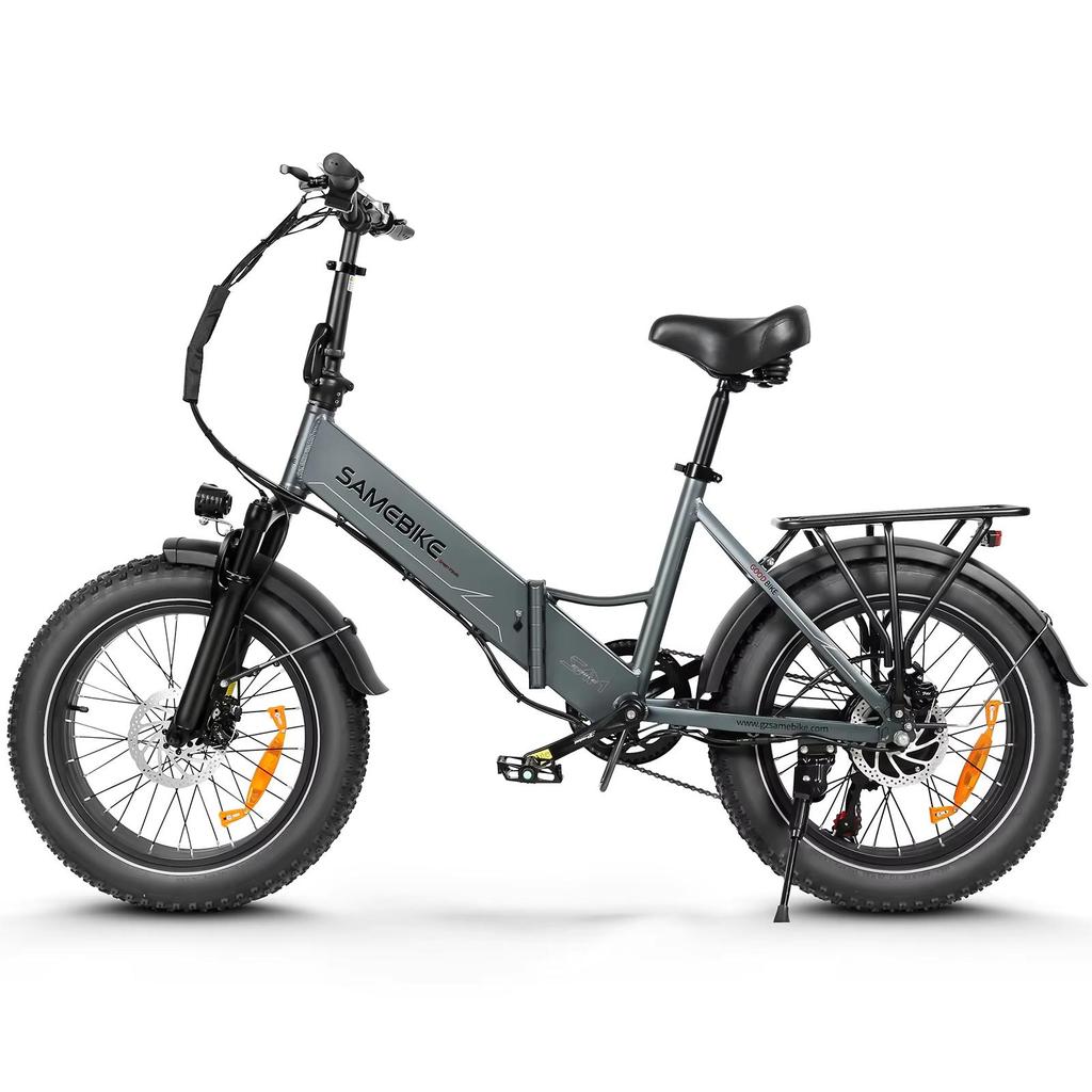 SAMEBIKE LOTDM200-II Folding Electric Bicycle for Adults 20 x 4.0 inch Fat Tire Mountain E-bike With 48V 13Ah Removable Battery