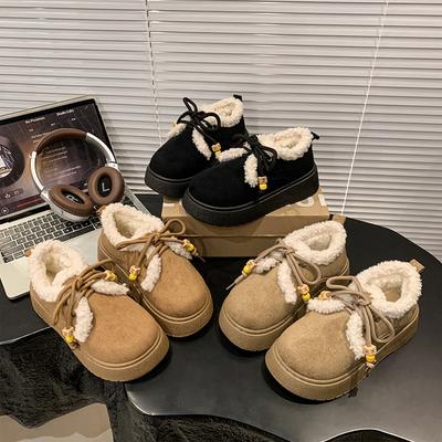 2025 новые большого размера зимние осенние и зимние удобные на шнуровке теплые модные большого размера зимние ботинки женская обувь универсальная верхняя одежда