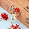 Rose Flower Decoration Female Corsage Red Rose Brooch Safety Pins Suit Accessories