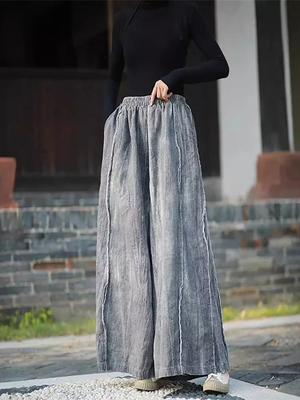 Однотонные брюки в стиле пэчворк LJ1053