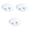 Set of 3 Bonbon Cotton Flower Individual Plates X 15 X Medium Ceramic Plates by Setomonohonpo [15.2 2.2 Cm]