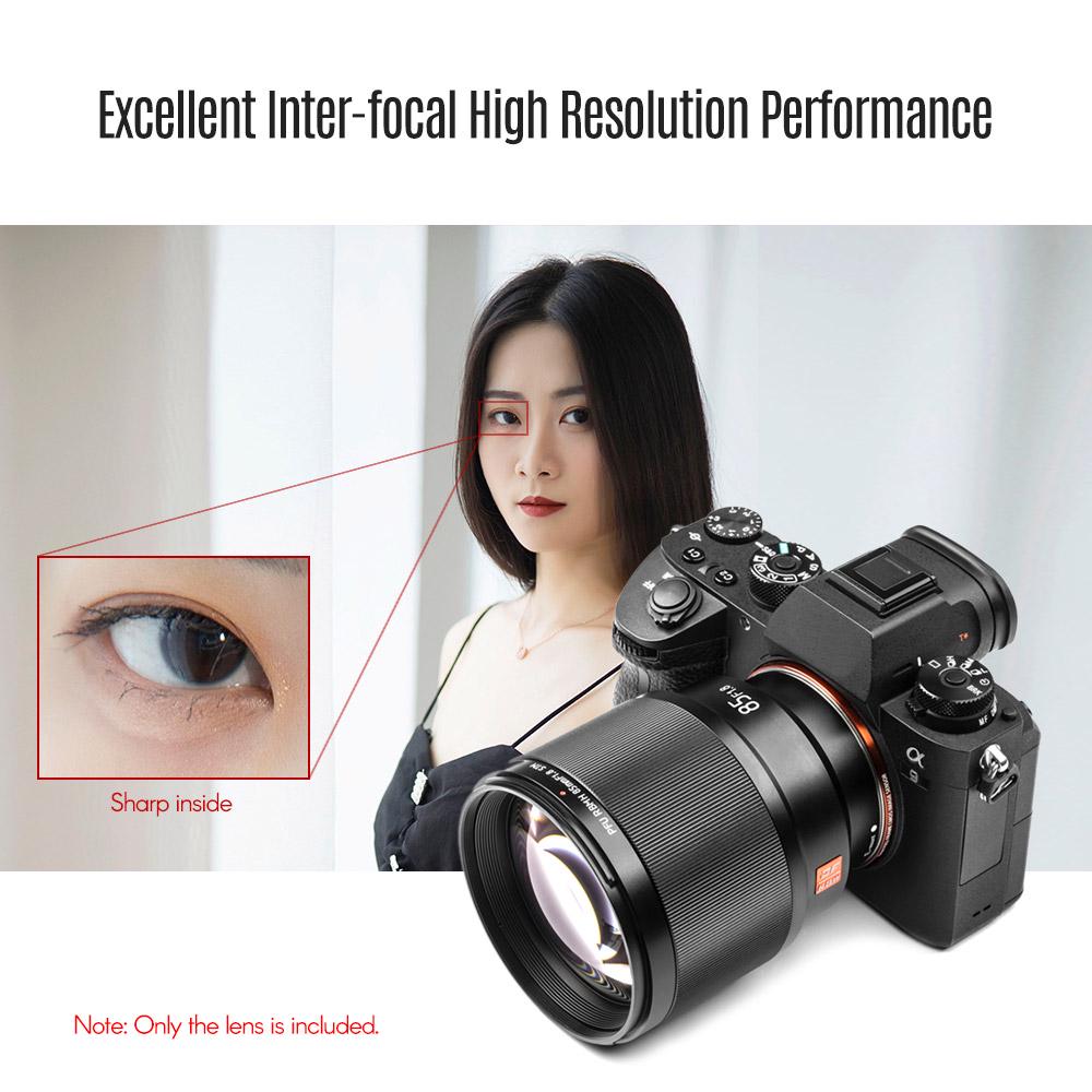 Объектив Viltrox 85mm F1.8 STM Pro AF с автофокусировкой для Sony A6500 A6300 с байонетом E