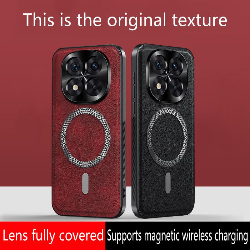 Для Redmi Note 14 Pro 4G 5G Чехол Магнитный Элегантный Кожаный Износостойкий Полностью Закрывающий Объектив Нескользящий Защита Края Чехол