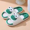 Cute Animals Linen Slippers Women Couples Non Slip Thick Soled Spring Summer Cotton Linen Cool Slippers Home Slipper