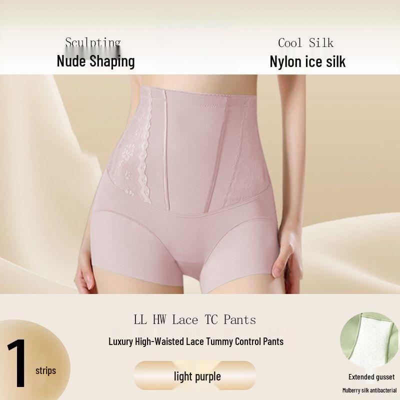 Бесшовные кружевные трусики с высокой талией для коррекции фигуры для женщин: Контроль живота и подтяжка бедер больших размеров