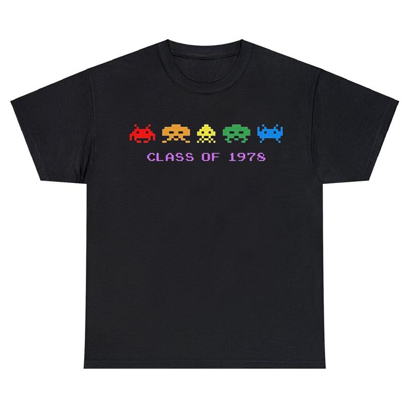 Arcade Galaga Video Game Retro Vintage 80s Invader Space Gaming Alien T shirt For Unisex Cool Vintage Cotton Gift Idea Clothes
