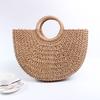 Соломенные сумки MOON, женская летняя пляжная сумка из ротанга, тканая сумка ручной работы