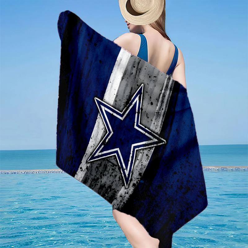 Dallas Cowboys Microfiber Beach Towel, Lightweight And Quick-Dry, for Summer Travel, Beach Essential, Swimming Pool