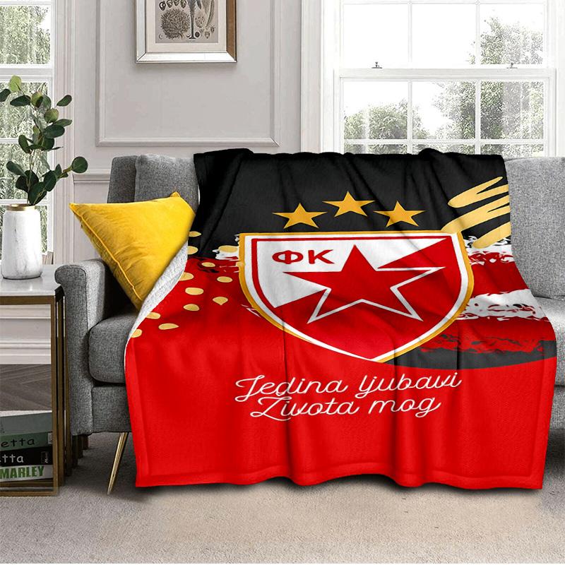 Crvena Zvezda Blanket Suitable for Sofas, Beds, Offices, And Camping - Perfect Gift for Halloween Christmas