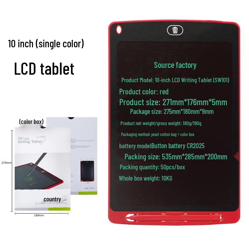 ЖК-планшет для письма - 12"/10"/8,5"/4,4" Доска для письма и рисования для детей