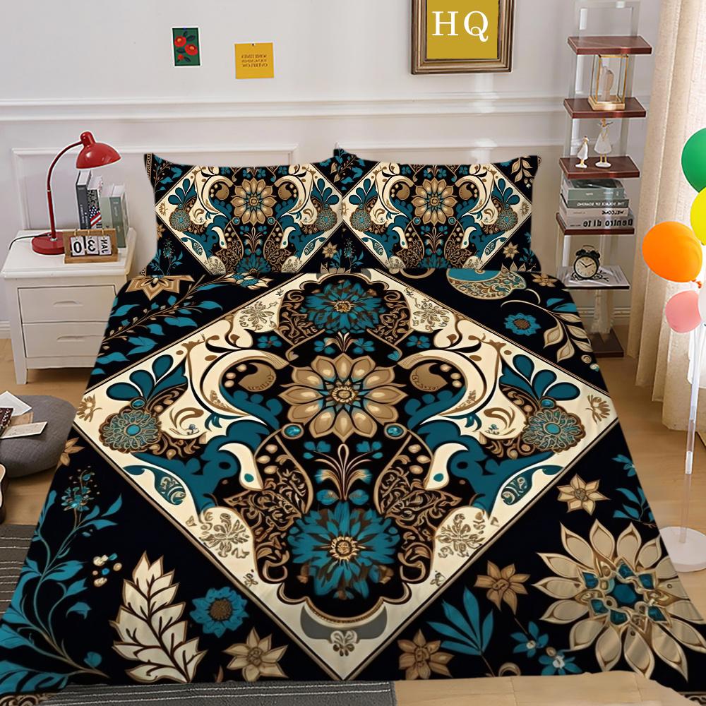 3D Роскошный женский пододеяльник с цветочным принтом, комплект королевского размера для спальни, декор из полиэстера, домашнее постельное белье