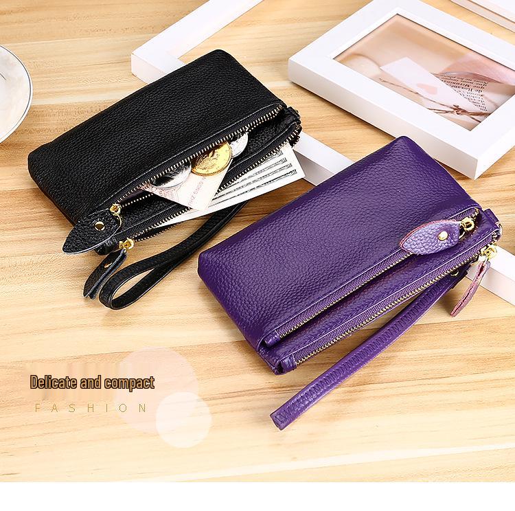 Женский многофункциональный кошелек-клатч на запястье из натуральной кожи в корейском стиле