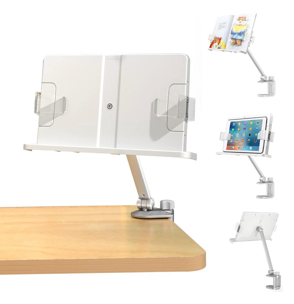 ZenCT Book Reading Clamp Tablet Smartphone Fits Up To Book Stepless Aluminum Load Capacity Reading Data Book Sheet Posture CT196 Stand, Stand, Type,