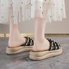 Thick-soled Slippers Women's Summer Outer Wear with Skirts 2025 New Soft-bottomed Beach Pearls Heightened One-word Cool Slippers