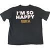 26 Nirvana x H&M Я Так Счастлив Футболка Размер Большой L Футболка Группы Ретро Гранж Курт Кобей 90-е Унисекс Футболка