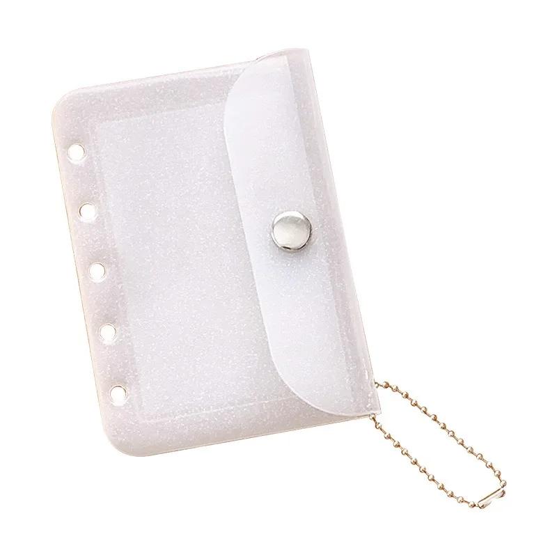 1 шт. держатель для фотокарт Kpop для студентов, блестящий прозрачный чехол-наклейка с подвеской, защитный чехол для фотокарт