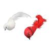 2Pcs Clip-On Artificial Red Birds with Glitter Feather Simulation Feather Birds  Home