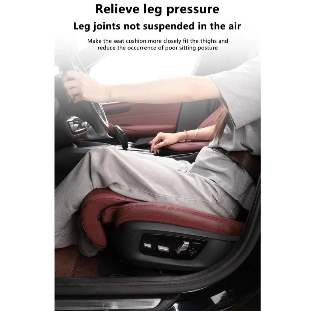 Leg Support Pads Car Seat Leg Support Extension Leather Seat Padding Mat Cover  Automobile
