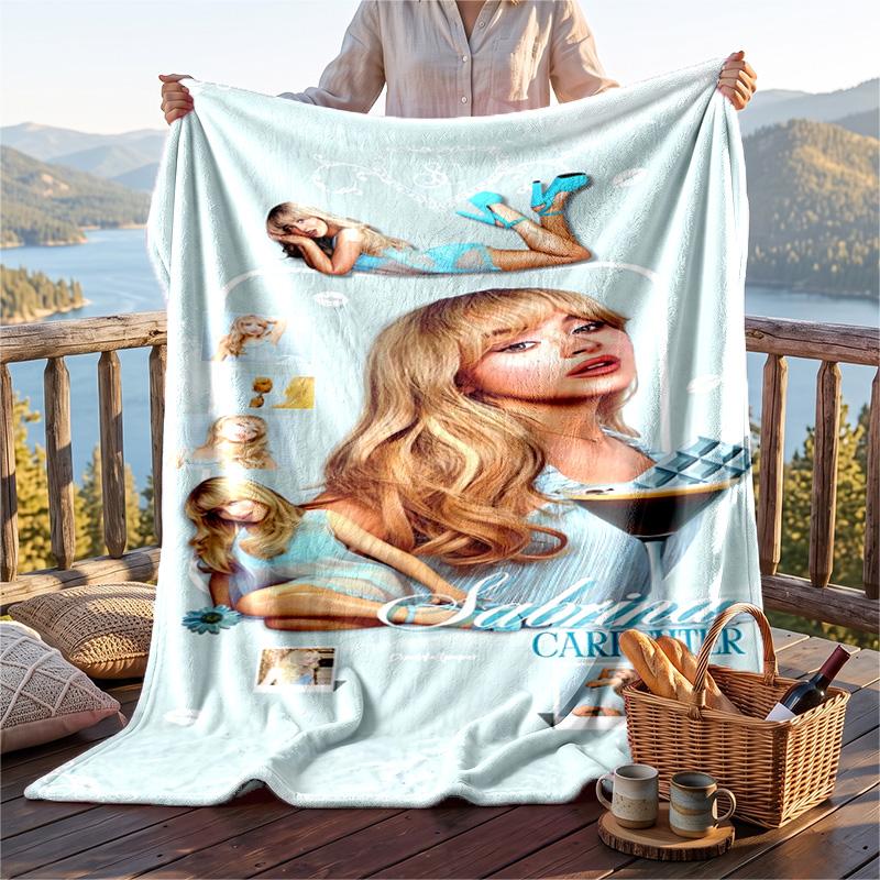 Warm Flannel Throw Blanket,Sabrina Carpenter Lightweight Cozy Blanket For Bed Sofa And Daily Use