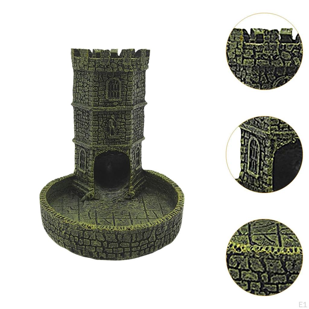 Castle Dice Tower Accessory for Board Games Table Decoration Desktop Ornament Rolling