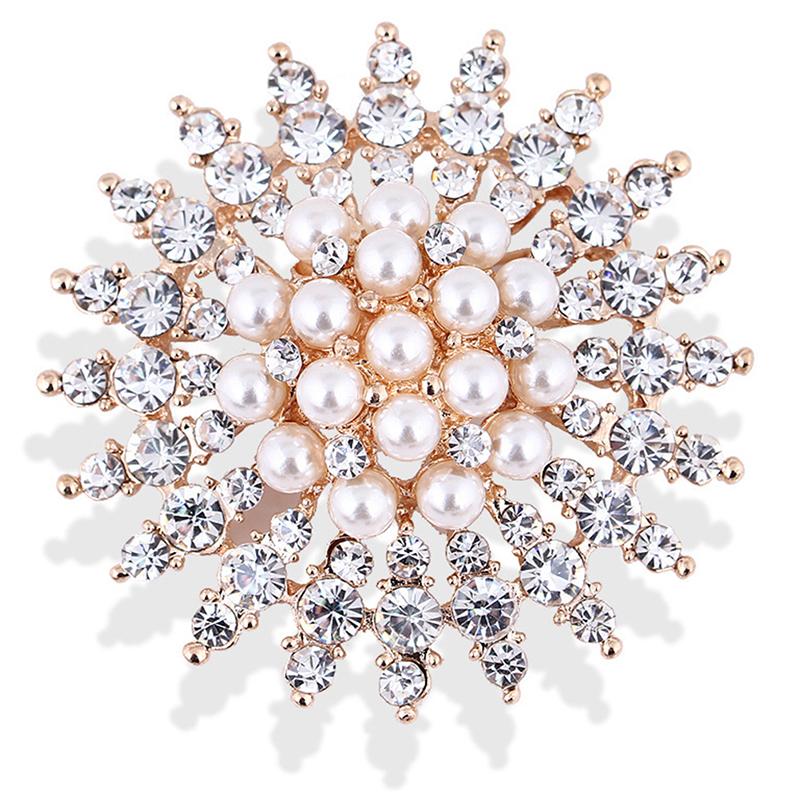 Цветочные броши Жемчужные классические броши-булавки Женские ювелирные изделия Аксессуары