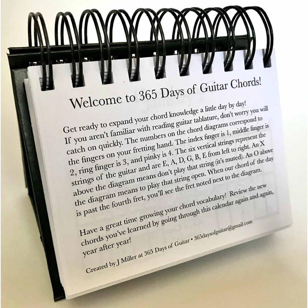 The Actual 365 Days Of Guitar Chords Calendar Daily Guitar Chord PageADay Calendar/Gift For Guitar Player