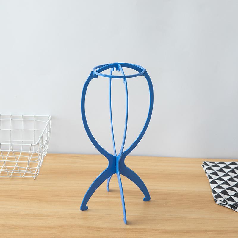 Plastic Folding Stable Durable Hat Display Wig Stand Mannequin Head Stand Portable Folding Beauty Hair Accessories Wig Stand