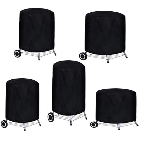 Чехол для угольного гриля Ткань Оксфорд Круглый Защитный чехол для гриля Устойчивый к разрывам Водонепроницаемый Чехол для гриля барбекю со шнурком для защиты в любую погоду