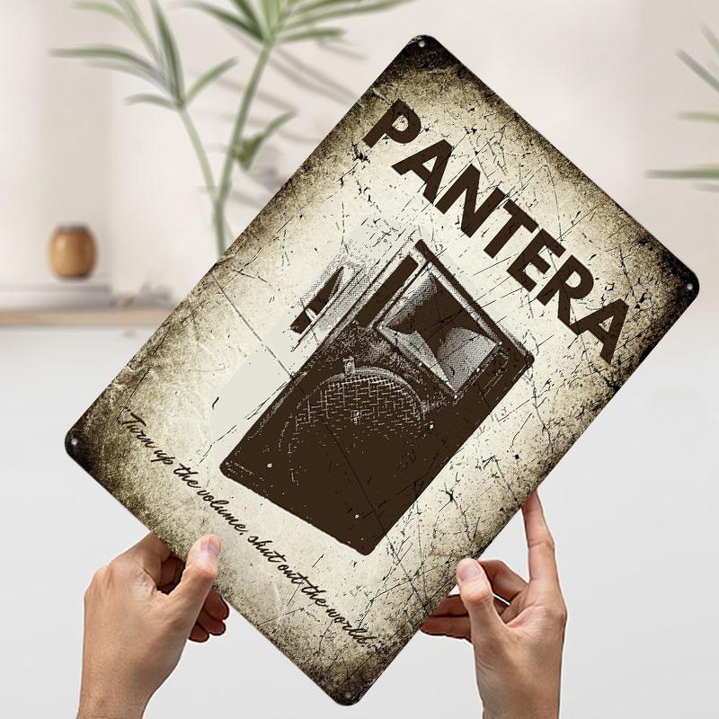 Музыкальный Металлический Постер Pantera Индивидуальное Настенное Искусство Ретро Винтажные Жестяные Вывески для Эстетичного Декора Комнаты Мужской Современный Декор Дома