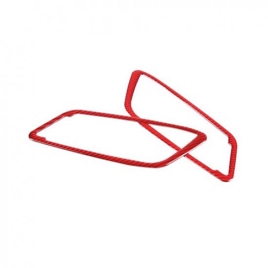 Красная накладка на рамку внутренней ручки двери из углеродного волокна для Toyota Supra A90 19-22