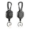 1Pc Anti-Theft Metal Easy-To-Pull Buckle Elastic Keychain Retractable Key Ring