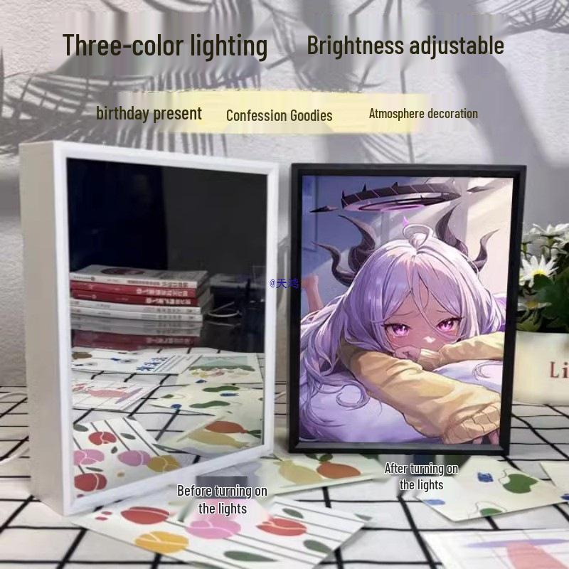 Креативный ночник: Зеркальная покраска с пультом дистанционного управления для создания атмосферы в спальне.