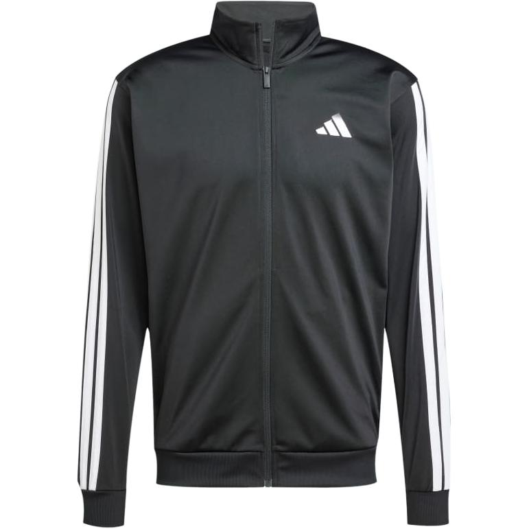 Adidas Logo Stripe Zip-Up Stand Collar Long Sleeve Jacket Men Jacket Black JI8816