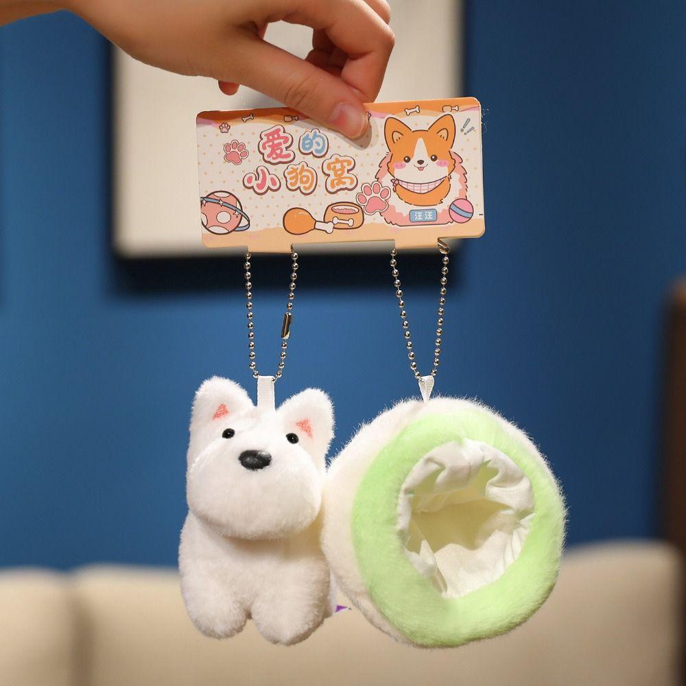 Bag Charm Corgi Doll Plush Toy Puppy Dolls Schnauzer Plush Pendant  Christmas Gift