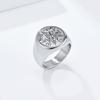 Jewish Tetragrammaton Hebrew Pentagram Rings Stainless Steel Pentacle Ring for Men Witchcraft Power Protection Amulet Jewely
