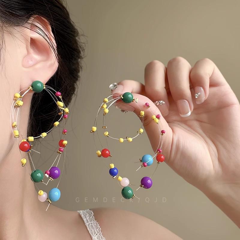 Роскошные европейские и американские серьги-пусеты с бриллиантовой кисточкой для вечеров и вечеринок