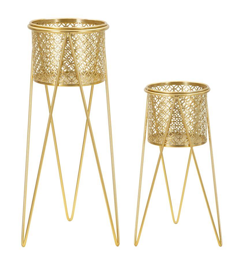 Vase Holder Nat Set 2 Pcs Cm 21X20X46-18X18X32