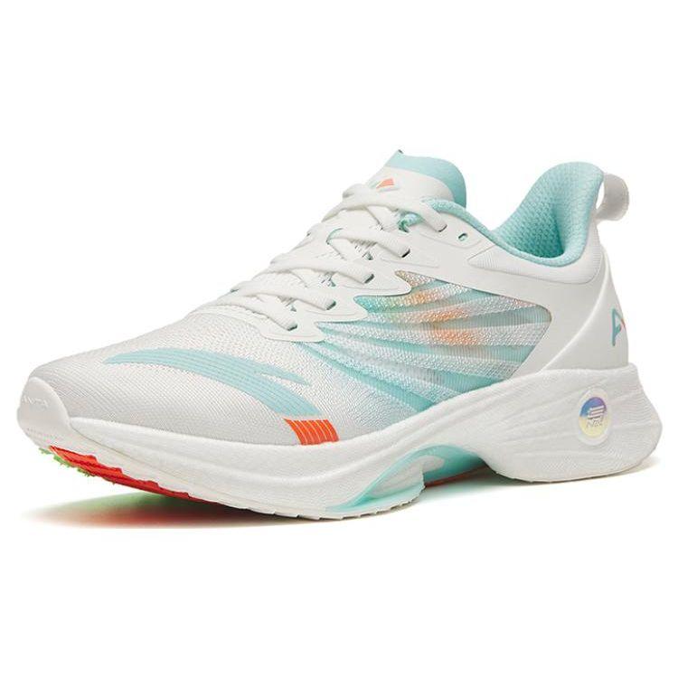 Anta Mach 3.0 Professional Racing Slip Non-Slip Durable Low Top Running Shoes Men sneakers White Blue Orange 112325583-4