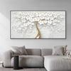 Abstract 3D White Flowers Canvas Painting Modern Nordic Plant Posters And Prints Wall Art Picture For Home Room Decoration
