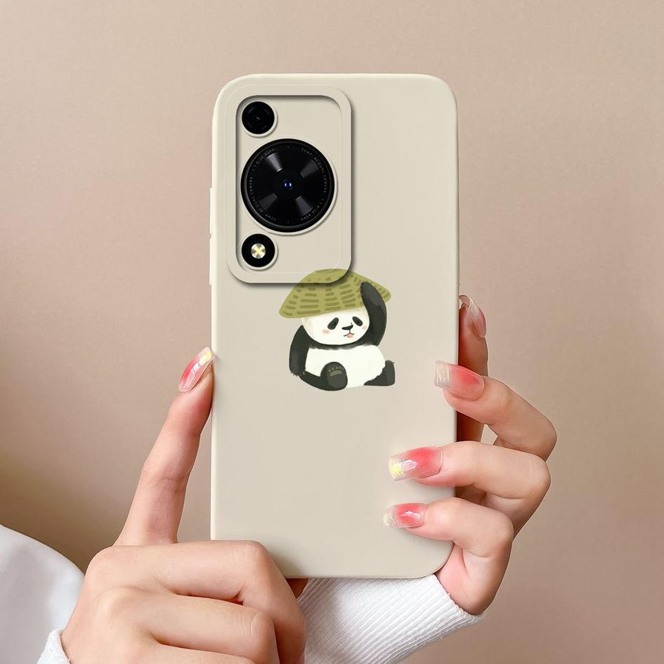 Чехол для Huawei Nova Y72 12 Pro Ultra 12i 11 SE Honor X8B, чехол для телефона «Милый медведь, панда», мягкая жидкая силиконовая защитная пленка для экрана, чехол для Huawei Capas