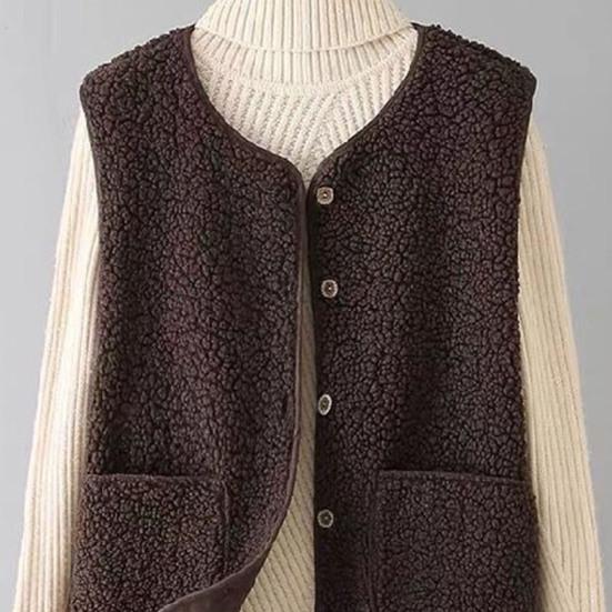 Женский осенне-зимний жилет, однотонное пальто с v-образным вырезом, без рукавов, на пуговицах, с v-образным вырезом, мягкие теплые карманы, кардиган, женский жилет