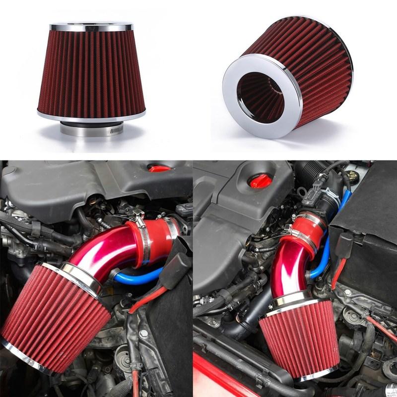 Cone Air Intake Filter with Reducer Adapters 3" 3.5" 4" Sport Racing Universal 76MM 89MM 101MM Car High Flow Cold Air Filter