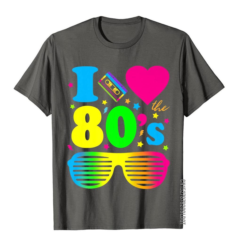 I Love The 80s T Shirts For Men Party Funny Vintage Brithday T Shirt Best Gift Tops & Tees Pure Cotton Casual