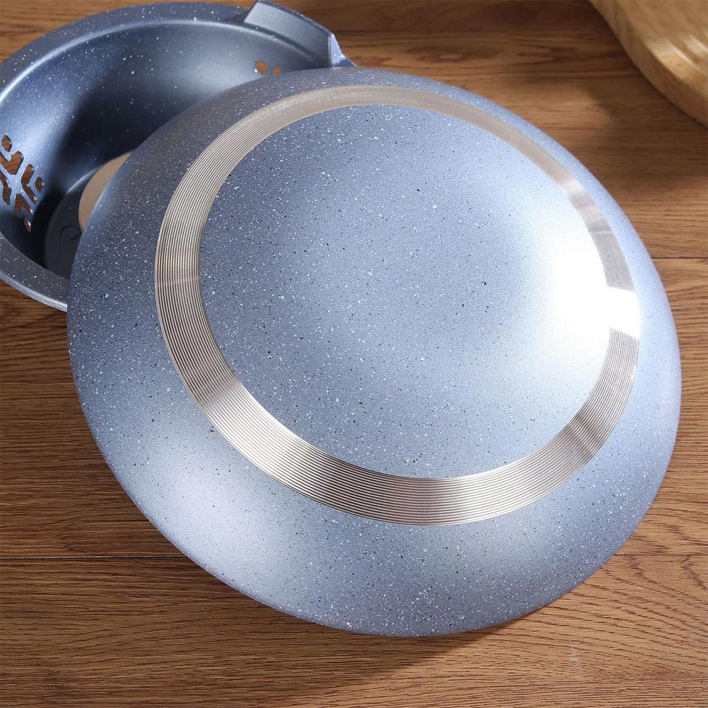 Portable Nonstick Hot Pot with Alcohol Burner, 2-in-1 Dry Pot Cooker for Authentic Asian Cuisine, Home or Restaurant Use